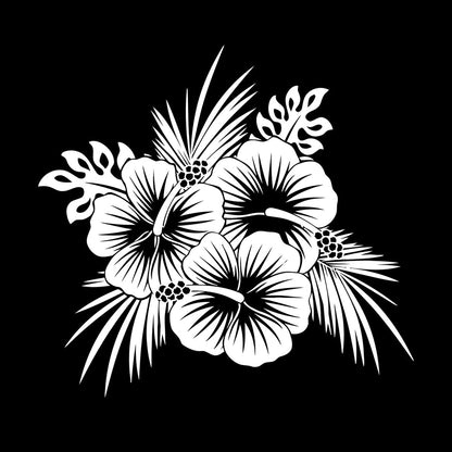 Lettering Stickers Hawaii Hawaiian Tropical Flowers Spa Beach Bud Personalized Customization