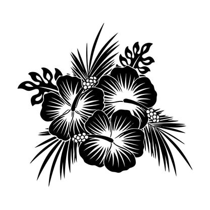 Lettering Stickers Hawaii Hawaiian Tropical Flowers Spa Beach Bud Personalized Customization