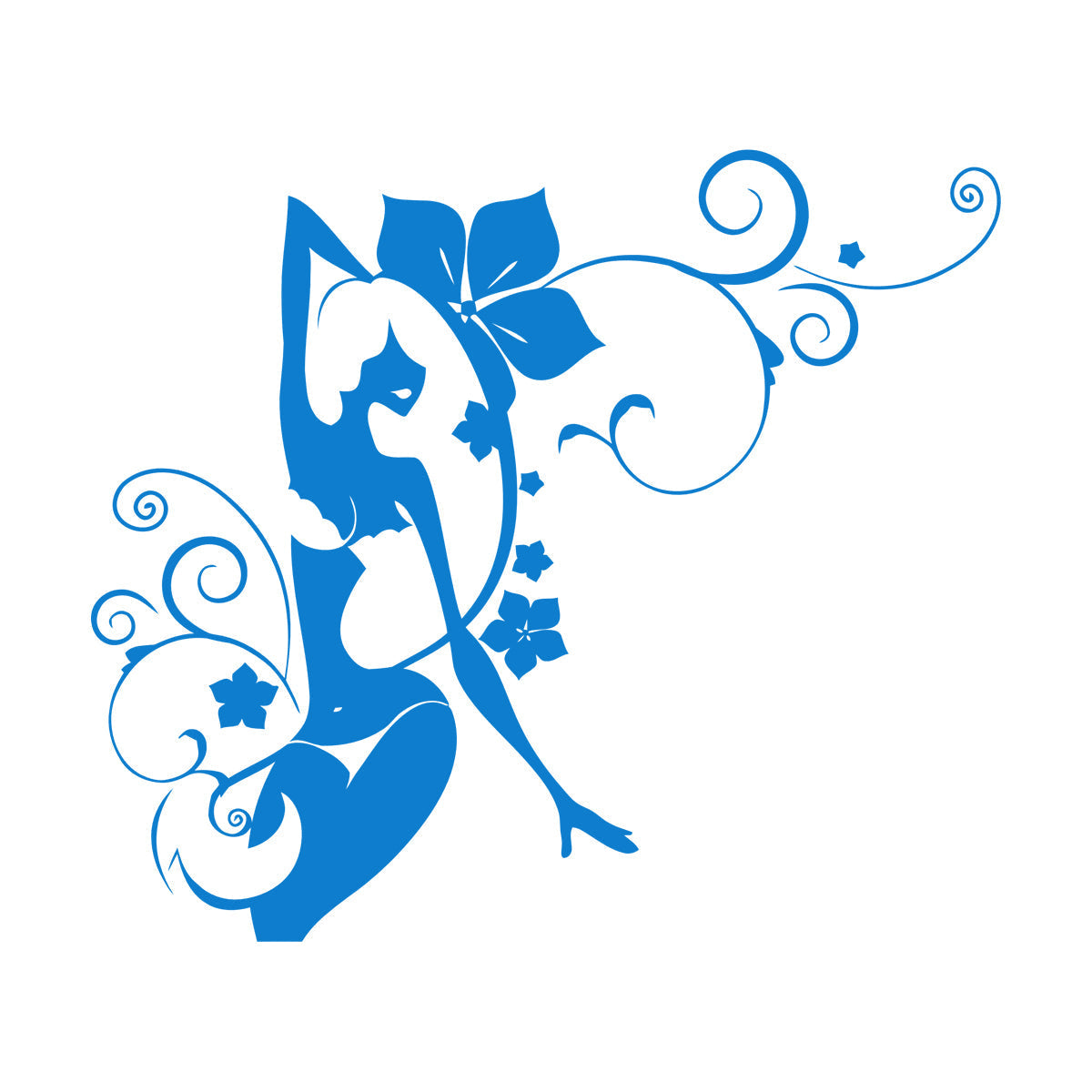 Mural And Wall Vinyl Decal Bikini Girl Hot Swimsuit Appeal Tropical Beach Style Flowers Glass Stickers