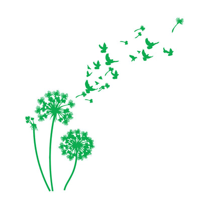 Wall Vinyl Sticker Decor Birds Dandelions Flower Garden Bedroom Tattoo Culture