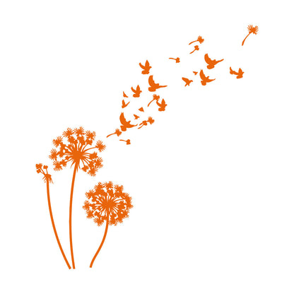 Wall Vinyl Sticker Decor Birds Dandelions Flower Garden Bedroom Tattoo Culture