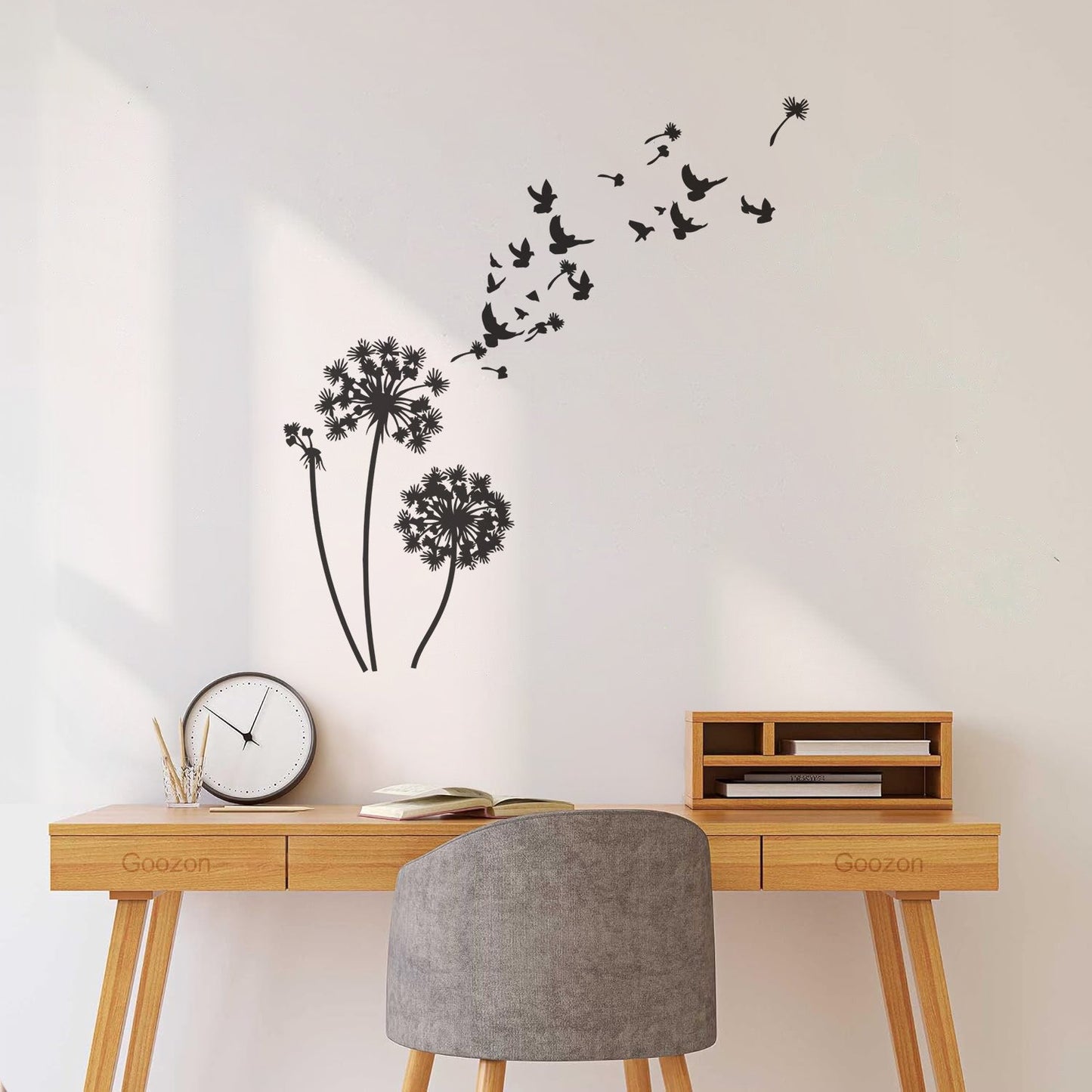 Wall Vinyl Sticker Decor Birds Dandelions Flower Garden Bedroom Tattoo Culture