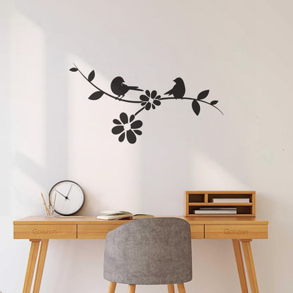 Wall Stickers Birds The Tree Branch Floral Flowers Self Adhesive