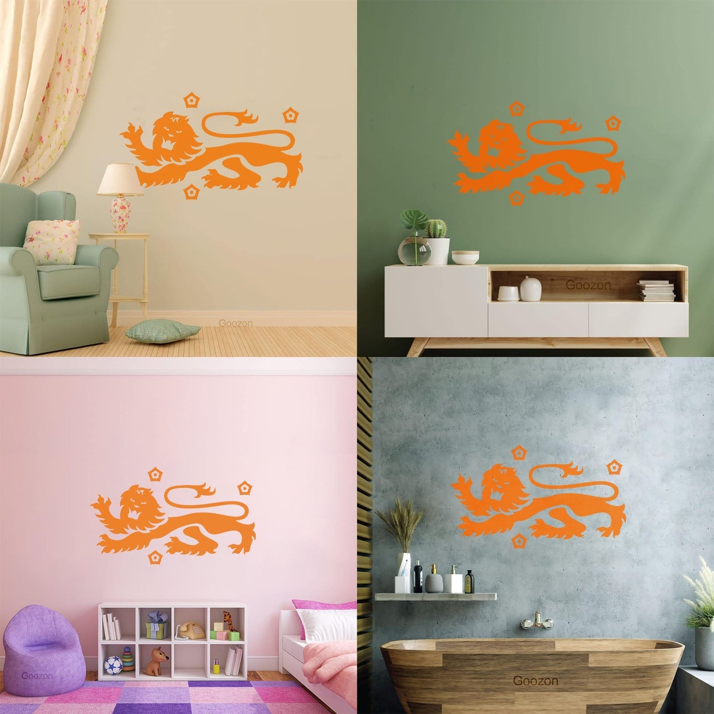 Celtic Ornament Lion Animal Flowers Wall Stickers Paster Paper Can Modify And Add Information