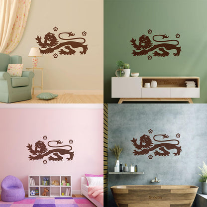 Celtic Ornament Lion Animal Flowers Wall Stickers Paster Paper Can Modify And Add Information
