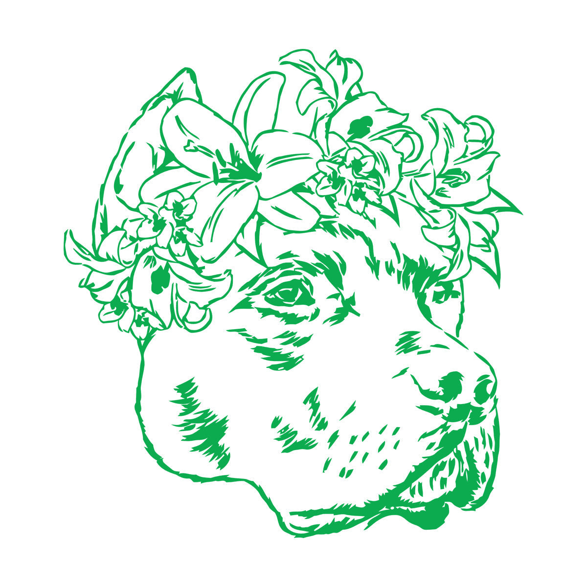 Wall Decals Pvc Companion Dog Friend Flowers Pet Salon Removable Without Leaving Glue