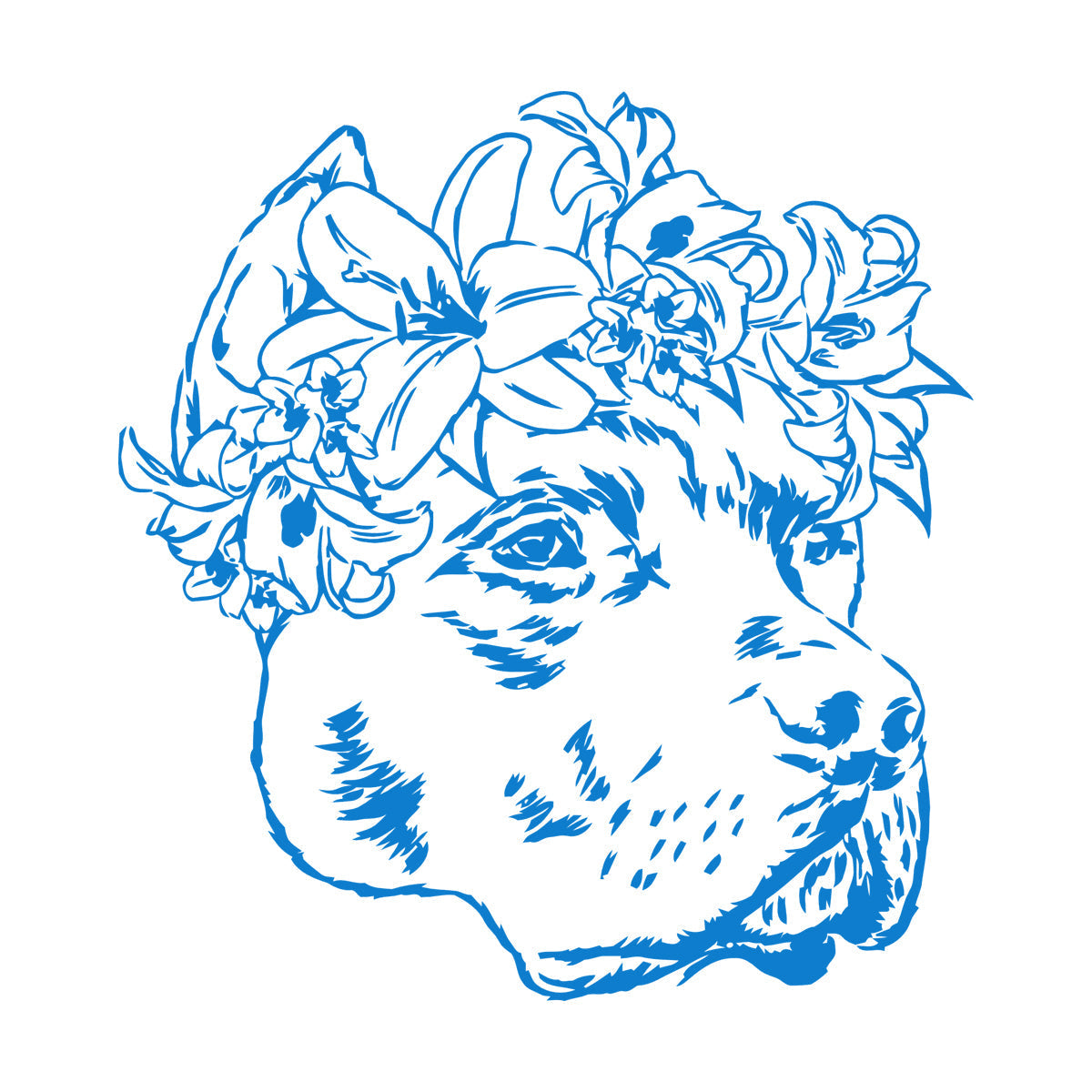 Wall Decals Pvc Companion Dog Friend Flowers Pet Salon Removable Without Leaving Glue