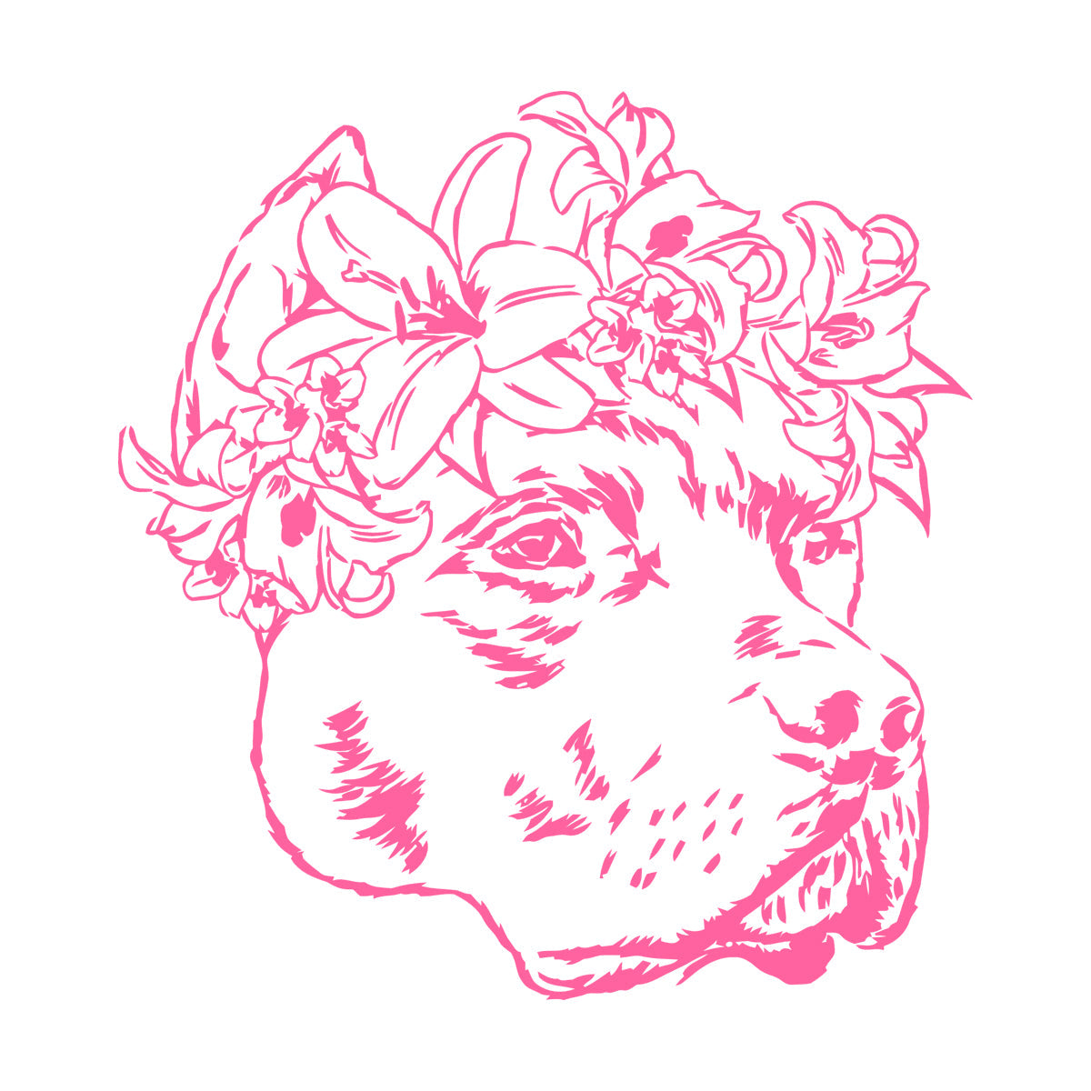 Wall Decals Pvc Companion Dog Friend Flowers Pet Salon Removable Without Leaving Glue