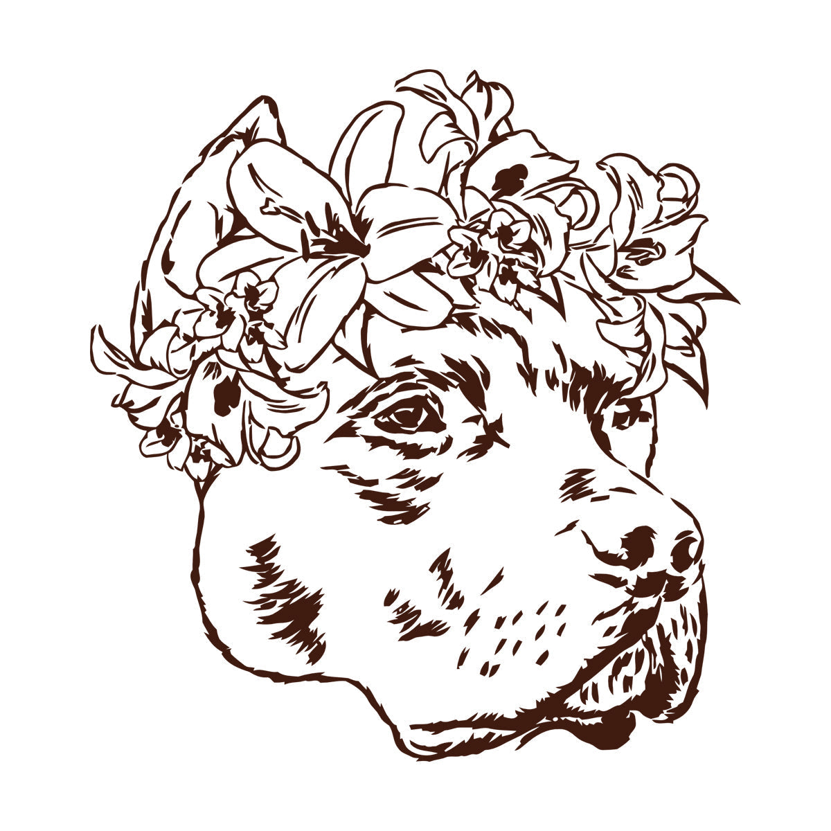 Wall Decals Pvc Companion Dog Friend Flowers Pet Salon Removable Without Leaving Glue