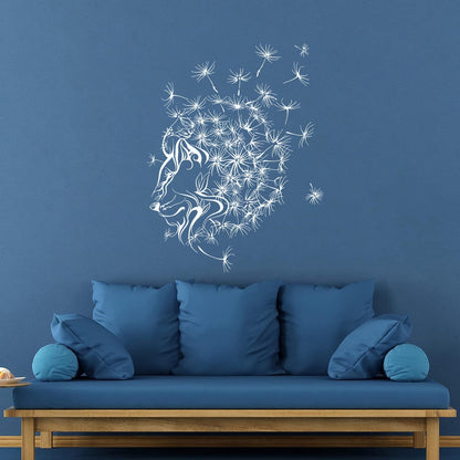 Mural And Wall Vinyl Decal Dandelion Abstract Lion Flower Floral Multiple Size Options