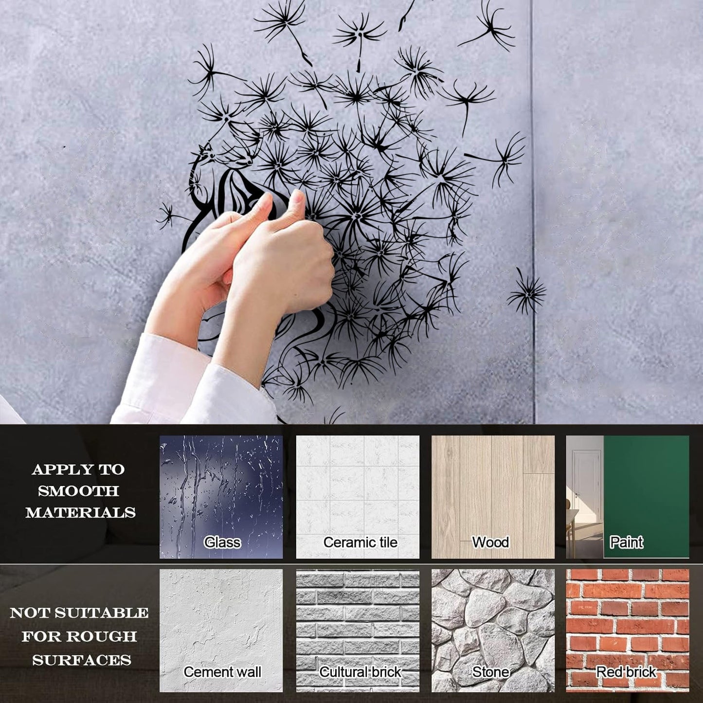 Mural And Wall Vinyl Decal Dandelion Abstract Lion Flower Floral Multiple Size Options