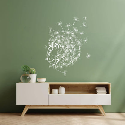 Mural And Wall Vinyl Decal Dandelion Abstract Lion Flower Floral Multiple Size Options