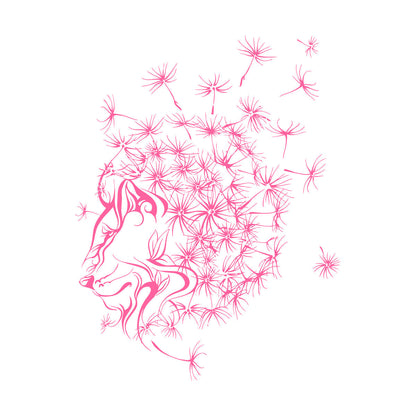 Mural And Wall Vinyl Decal Dandelion Abstract Lion Flower Floral Multiple Size Options