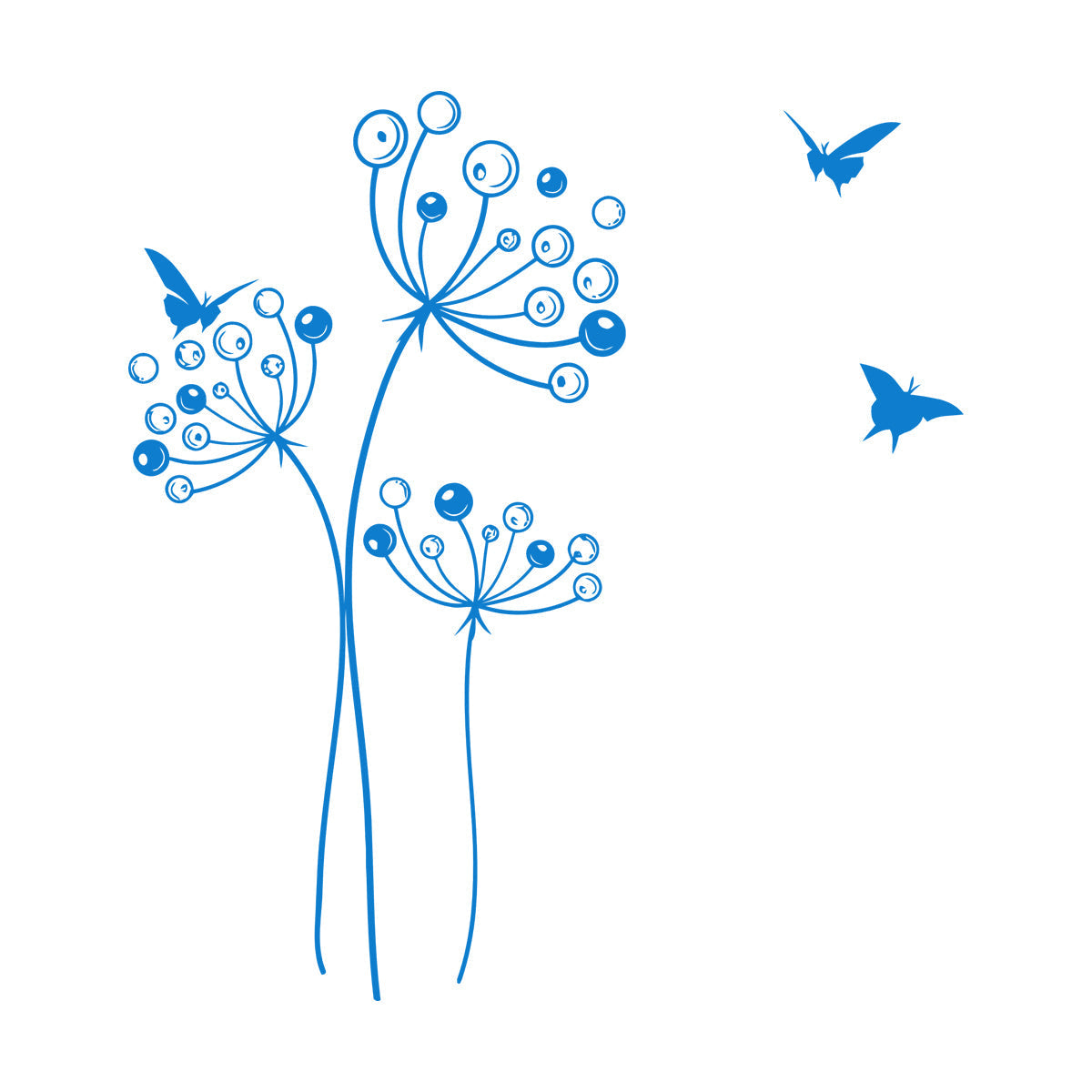 Wall Stickers Dandelion Flower Birds Can Modify And Add Information