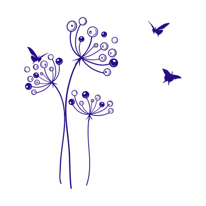 Wall Stickers Dandelion Flower Birds Can Modify And Add Information
