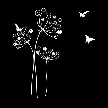 Wall Stickers Dandelion Flower Birds Can Modify And Add Information