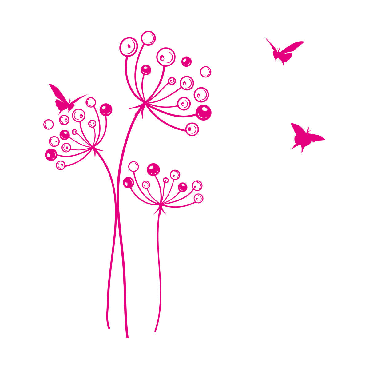 Wall Stickers Dandelion Flower Birds Can Modify And Add Information