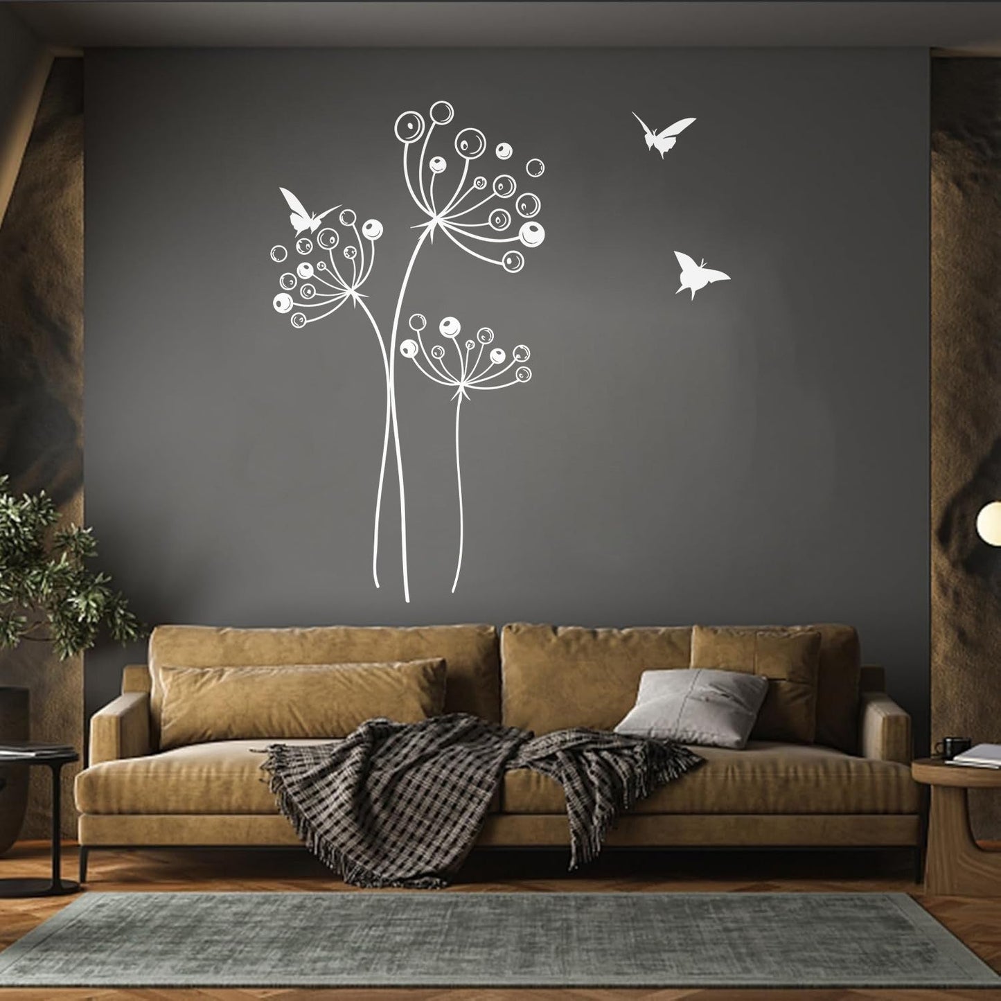 Wall Stickers Dandelion Flower Birds Can Modify And Add Information