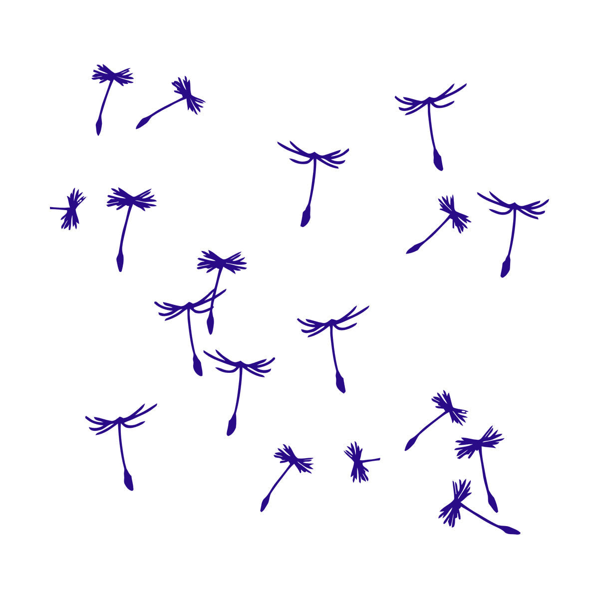 Dandelion Petals Flower Plant Ation Fine Carving Stickers Multiple Size Options