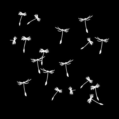 Dandelion Petals Flower Plant Ation Fine Carving Stickers Multiple Size Options
