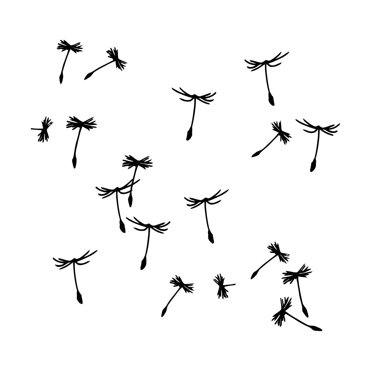 Dandelion Petals Flower Plant Ation Fine Carving Stickers Multiple Size Options