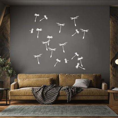 Dandelion Petals Flower Plant Ation Fine Carving Stickers Multiple Size Options