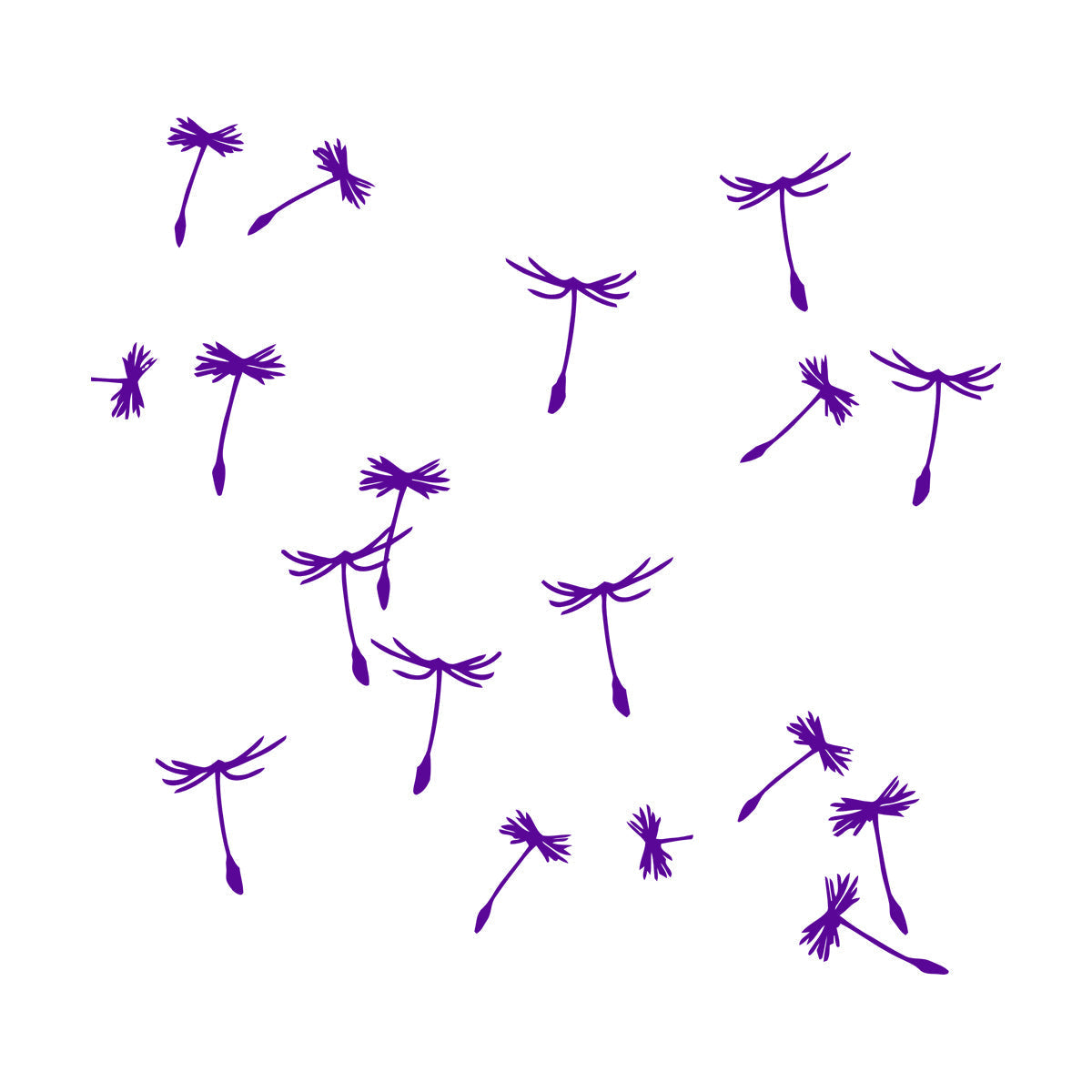 Dandelion Petals Flower Plant Ation Fine Carving Stickers Multiple Size Options