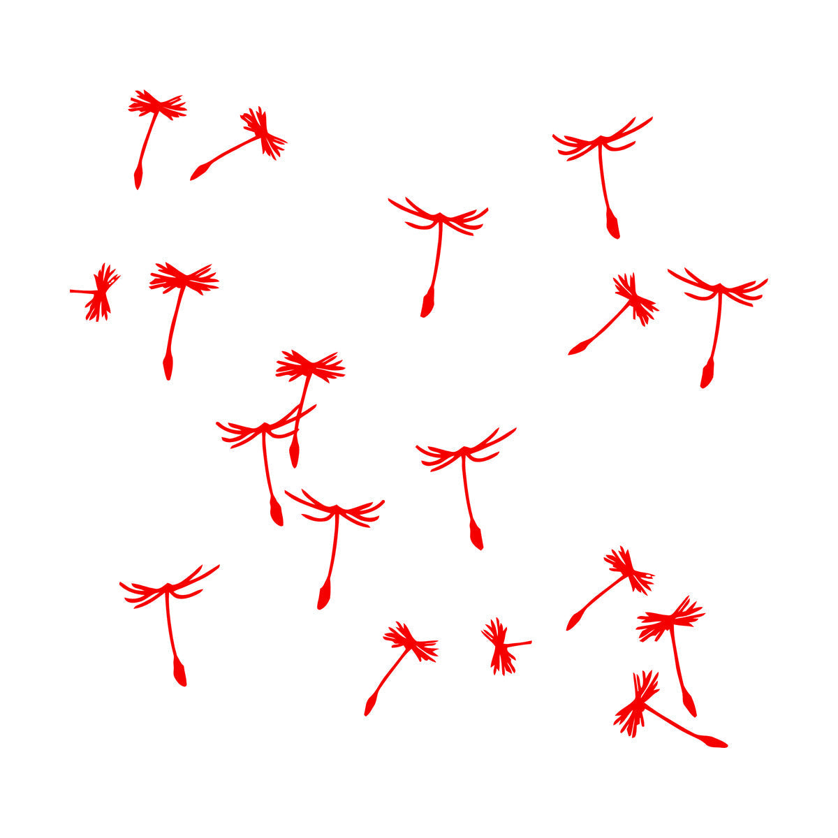 Dandelion Petals Flower Plant Ation Fine Carving Stickers Multiple Size Options