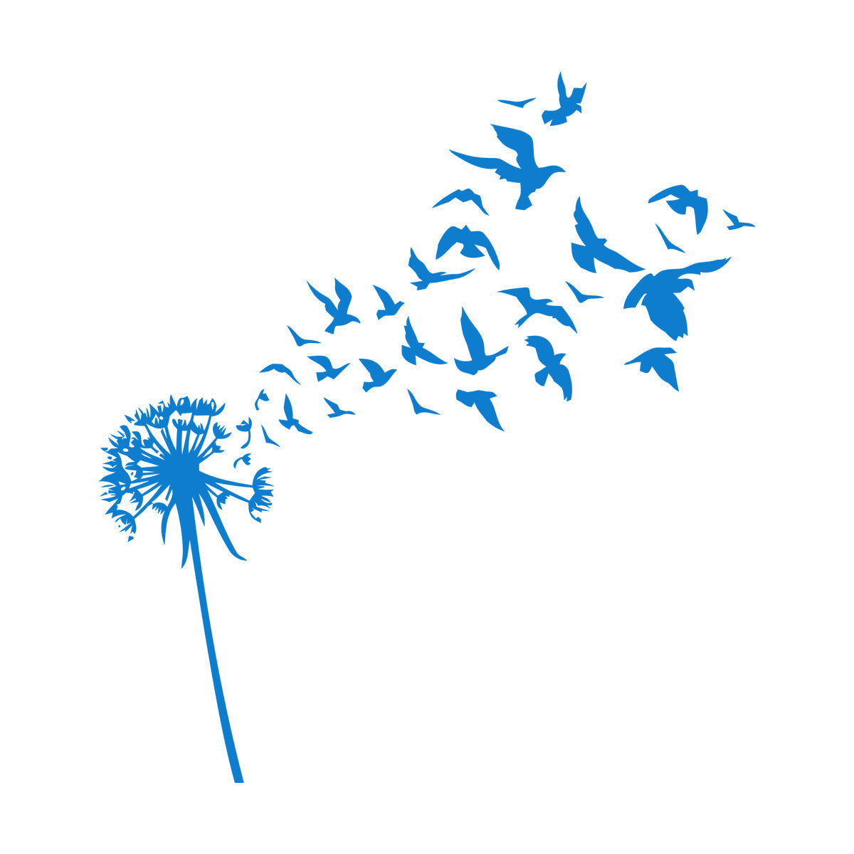 Fine Carving Decals Dandelion Flower Bud Floral Birds Patterns It Won'T Fall Off