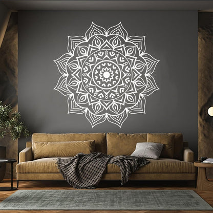 Wall Decals Ethnic Style Round Flower Mandala Ornament Store Decoration