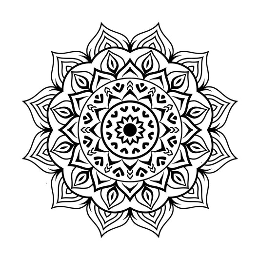 Wall Decals Ethnic Style Round Flower Mandala Ornament Store Decoration