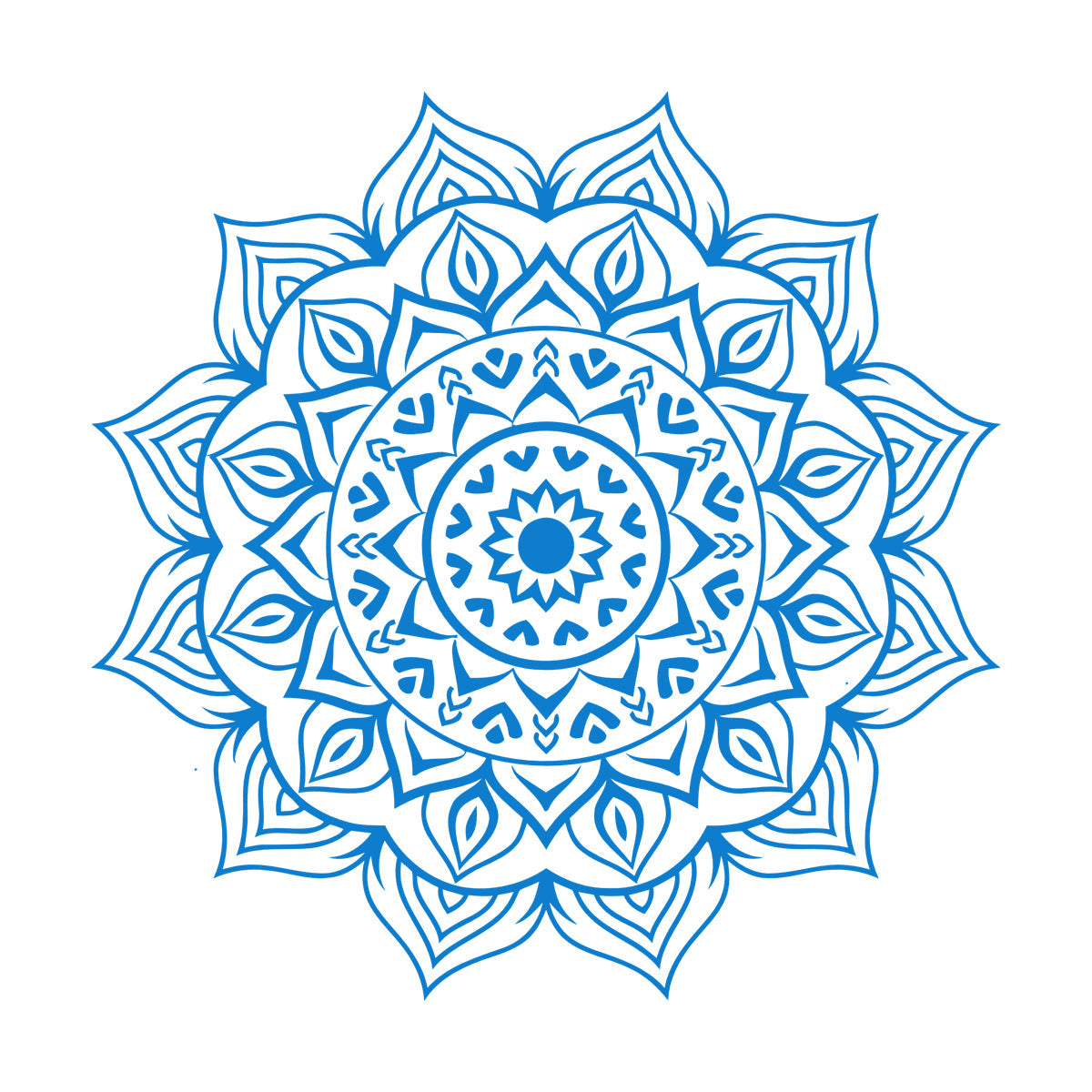 Wall Decals Ethnic Style Round Flower Mandala Ornament Store Decoration