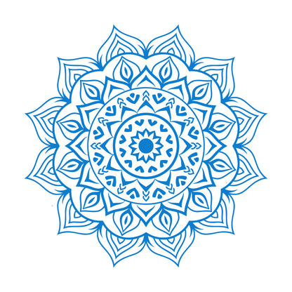 Wall Decals Ethnic Style Round Flower Mandala Ornament Store Decoration