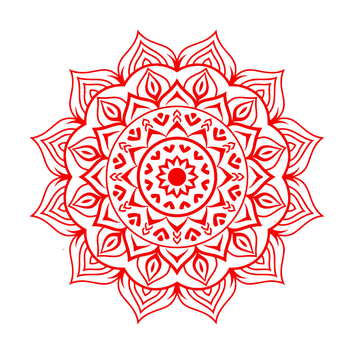 Wall Decals Ethnic Style Round Flower Mandala Ornament Store Decoration