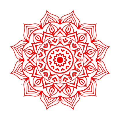 Wall Decals Ethnic Style Round Flower Mandala Ornament Store Decoration