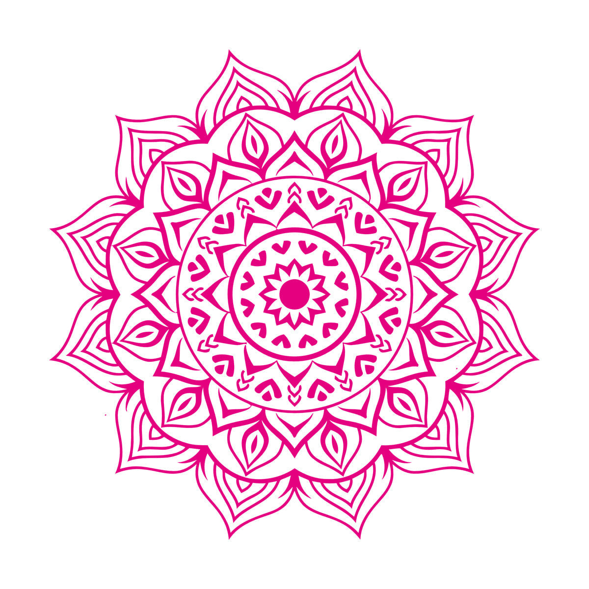 Wall Decals Ethnic Style Round Flower Mandala Ornament Store Decoration