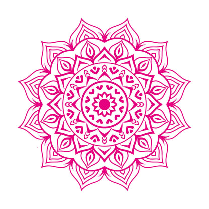 Wall Decals Ethnic Style Round Flower Mandala Ornament Store Decoration