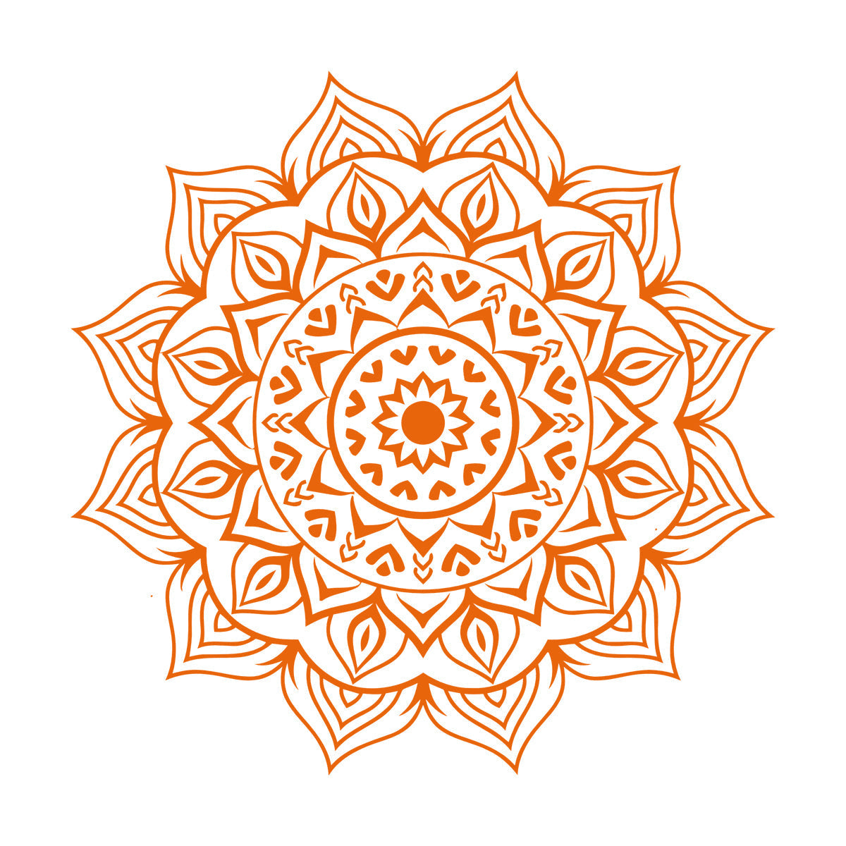 Wall Decals Ethnic Style Round Flower Mandala Ornament Store Decoration