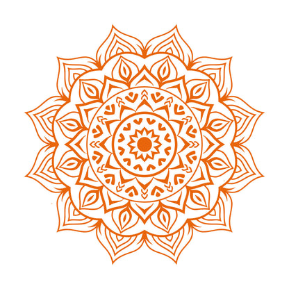 Wall Decals Ethnic Style Round Flower Mandala Ornament Store Decoration