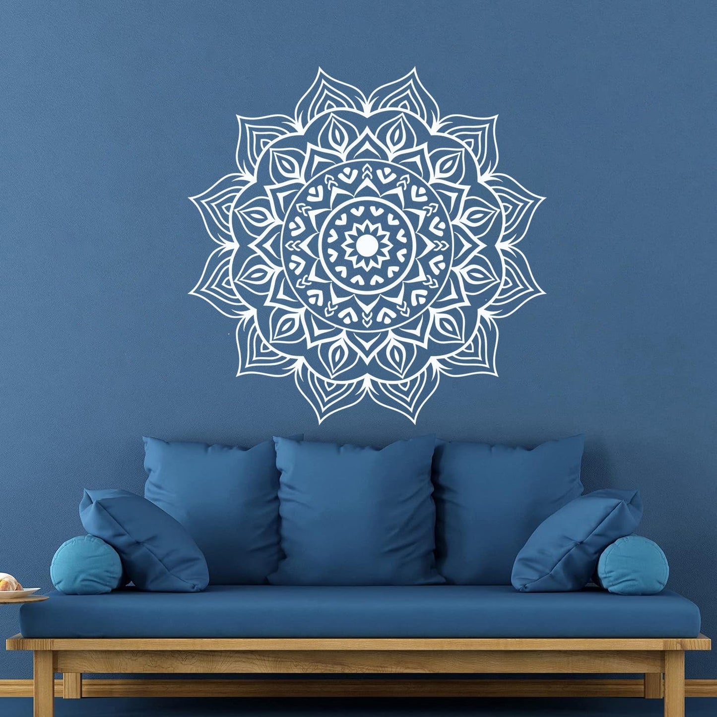 Wall Decals Ethnic Style Round Flower Mandala Ornament Store Decoration