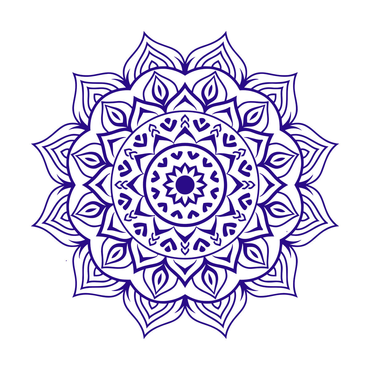 Wall Decals Ethnic Style Round Flower Mandala Ornament Store Decoration