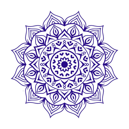 Wall Decals Ethnic Style Round Flower Mandala Ornament Store Decoration