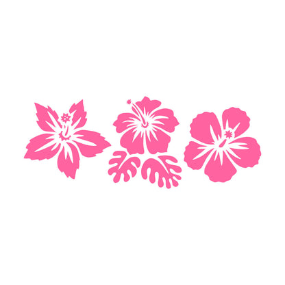 Engraving Decals Exotic Flowers Buds Beach Style Removable Without Leaving Glue