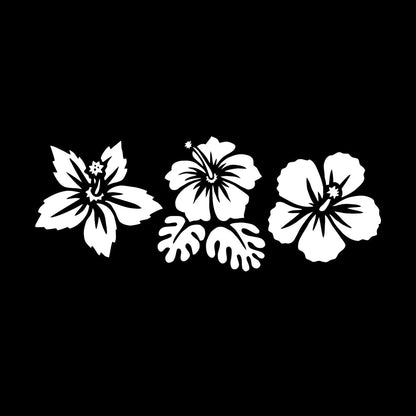 Engraving Decals Exotic Flowers Buds Beach Style Removable Without Leaving Glue