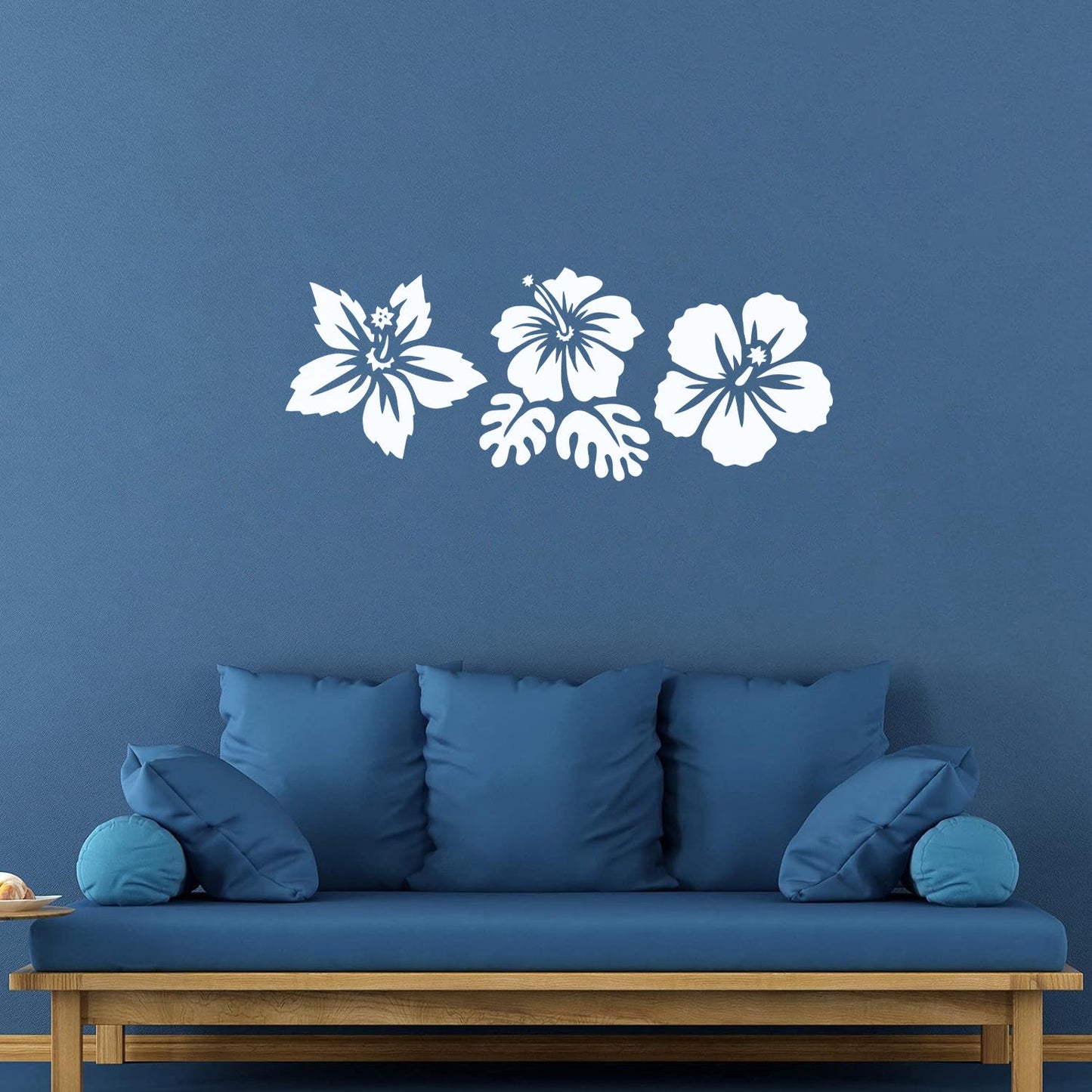 Engraving Decals Exotic Flowers Buds Beach Style Removable Without Leaving Glue
