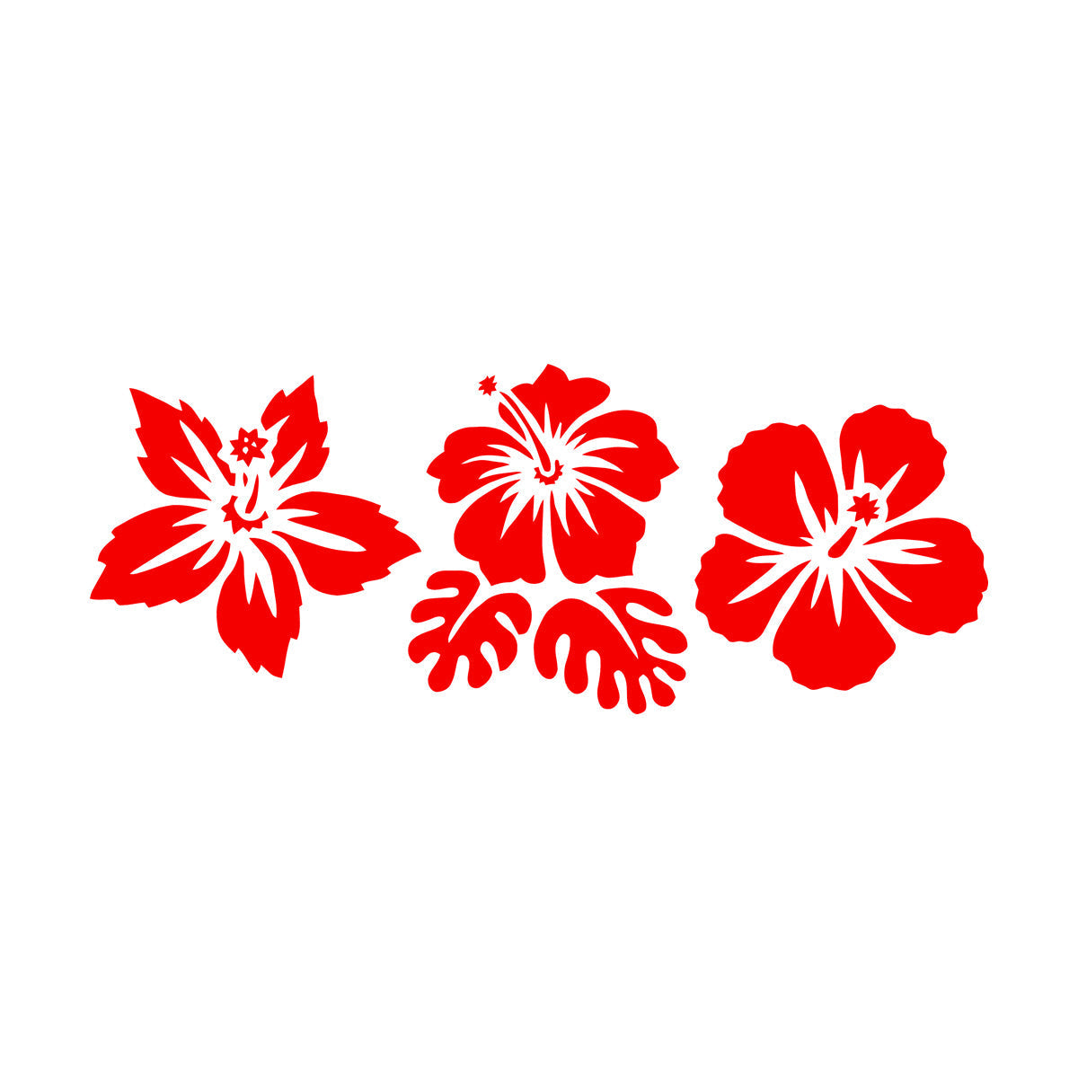 Engraving Decals Exotic Flowers Buds Beach Style Removable Without Leaving Glue