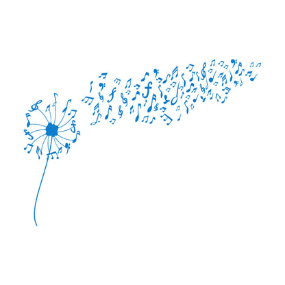Wall Decals Flower Abstract Dandelion Musical Notes Car Body Decoration