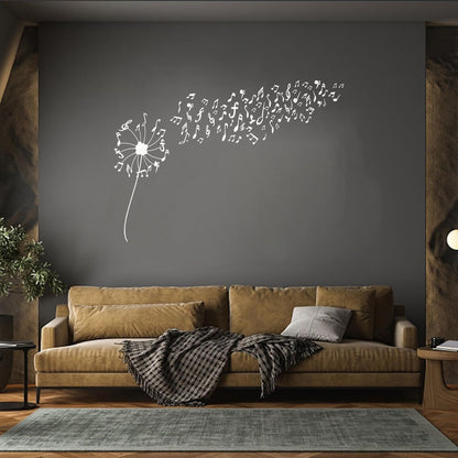 Wall Decals Flower Abstract Dandelion Musical Notes Car Body Decoration