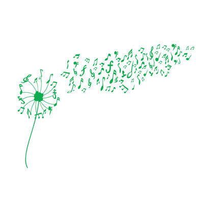 Wall Decals Flower Abstract Dandelion Musical Notes Car Body Decoration