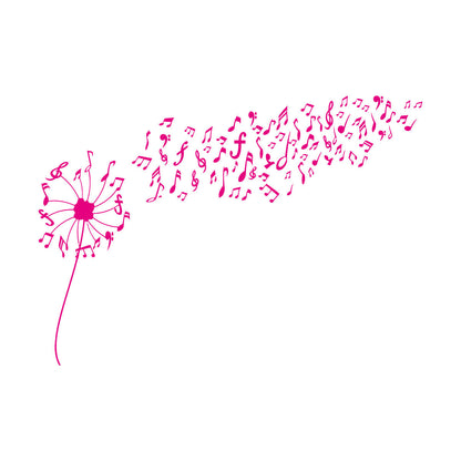 Wall Decals Flower Abstract Dandelion Musical Notes Car Body Decoration